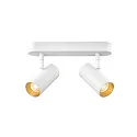 SLV wall and ceiling luminaire NOBLO® DOUBLE PHASE 2 flames, round IP20, white dimmable