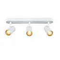 SLV wall and ceiling luminaire NOBLO® TRIPLE PHASE 3 flames, cylindrical, cardanic swivelling IP20, white dimmable