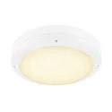 SLV wall and ceiling luminaire OUTDOOR BULKHEAD V 360 HF with sensor, CCT Switch, impact resistant, switchable IP65, white