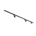 SLV 1-phase spot PURI 2.0 set of 3 GU10 IP20, black, lacquered dimmable