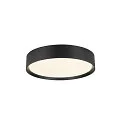 SLV ceiling luminaire DECONA 30 CL round, suitable for VDU workstation IP44, black, lacquered dimmable