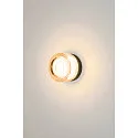 SLV wall and ceiling luminaire CYFT WAVE IP65, amber, black, lacquered dimmable