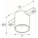 SLV track spot FIXT-IT! round, built-in version, suitable for VDU workstation IP20, bronze, black, lacquered dimmable