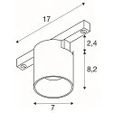 SLV track spot FIXT-IT! round, surface-mounted version, suitable for VDU workstation IP20, black, lacquered dimmable