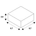 SLV decorative element FIXT-IT! square, gold