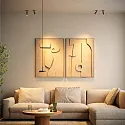 SLV pendant luminaire GRIP! FLAT IP20, gold, black dimmable