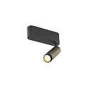 SLV ceiling luminaire GRIP!S SINGLE suitable for VDU workstation IP20, bronze, black, lacquered dimmable