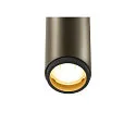SLV ceiling luminaire GRIP!S SINGLE suitable for VDU workstation IP20, bronze, black, lacquered dimmable