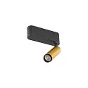 SLV ceiling luminaire GRIP!S SINGLE suitable for VDU workstation IP20, gold, black, lacquered dimmable