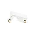 ceiling luminaire GRIP!S DOUBLE suitable for VDU workstation IP20, black, white, lacquered dimmable