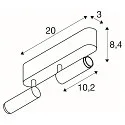 ceiling luminaire GRIP!S DOUBLE suitable for VDU workstation IP20, black, white, lacquered dimmable