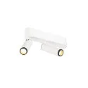 SLV ceiling luminaire GRIP!S DOUBLE suitable for VDU workstation IP20, black, white, lacquered dimmable