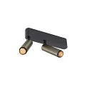 ceiling luminaire GRIP!S DOUBLE suitable for VDU workstation IP20, bronze, black, lacquered dimmable