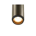 SLV ceiling luminaire GRIP!S DOUBLE suitable for VDU workstation IP20, bronze, black, lacquered dimmable