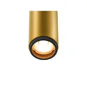 SLV ceiling luminaire GRIP!S DOUBLE suitable for VDU workstation IP20, gold, black, lacquered dimmable