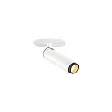 SLV ceiling recessed luminaire GRIP!S cylindrical, suitable for VDU workstation IP20, black, white, lacquered dimmable