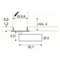 SLV ceiling recessed luminaire GRIP!S cylindrical, suitable for VDU workstation IP20, black, white, lacquered dimmable