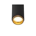 SLV ceiling recessed luminaire GRIP!S cylindrical, suitable for VDU workstation IP20, gold, black, lacquered dimmable