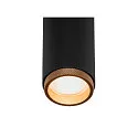 SLV ceiling luminaire GRIP!M SINGLE IP20, gold, black, lacquered dimmable