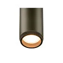 SLV ceiling luminaire GRIP!M SINGLE IP20, bronze, black, lacquered dimmable