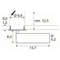 ceiling recessed luminaire GRIP!M cylindrical IP20, black, white, lacquered dimmable