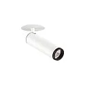 SLV ceiling recessed luminaire GRIP!M cylindrical IP20, black, white, lacquered dimmable