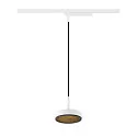 1-phase pendant luminaire GRIP! FLAT down, without shade, CCT Switch IP20, black, white dimmable