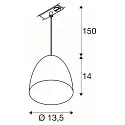 SLV 1-phase spot PARA CONE 14 GU10 IP20, aluminium dimmable
