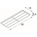 SLV 3-phase spot SIGHT PANEL DALI square, rotatable, DALI controllable IP20, black dimmable