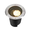 floor recessed luminaire DASAR® L DALI round, swivelling, asymmetrical, dimmable IP65/IP67, stainless steel dimmable