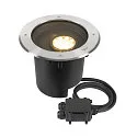 floor recessed luminaire DASAR® XL DALI round, swivelling, asymmetrical, dimmable IP65/IP67, stainless steel dimmable