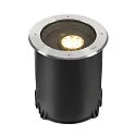 floor recessed luminaire DASAR® XL DALI round, swivelling, asymmetrical, dimmable IP65/IP67, stainless steel dimmable
