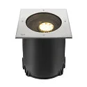 SLV floor recessed luminaire DASAR® XL DALI swivelling, square, asymmetrical, dimmable IP65/IP67, stainless steel dimmable