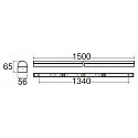 SLV light bar BATTEN P 1500 72 DALI EM 3H DALI controllable, CCT Switch, multipower, with emergency light module IP20
