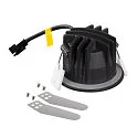 ceiling recessed luminaire NUMINOS® XS round, suitable for VDU workstation IP20, black, lacquered dimmable