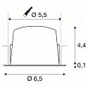 ceiling recessed luminaire NUMINOS® XS round, suitable for VDU workstation IP20, black, lacquered dimmable
