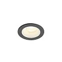 ceiling recessed luminaire NUMINOS® XS round, suitable for VDU workstation IP20, black, white, lacquered dimmable