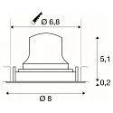 ceiling recessed luminaire NUMINOS® MOVE XS round, suitable for VDU workstation IP20, black, lacquered dimmable