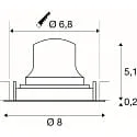 ceiling recessed luminaire NUMINOS® MOVE XS swivelling, suitable for VDU workstation IP20, black dimmable