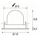 SLV ceiling recessed luminaire NUMINOS® GIMBLE S round, suitable for VDU workstation IP20, black, white, lacquered dimmable