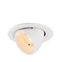 ceiling recessed luminaire NUMINOS® GIMBLE S round, suitable for VDU workstation IP20, white, lacquered dimmable