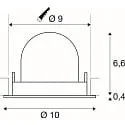 SLV recessed spotlight NUMINOS® GIMBLE S swivelling, suitable for VDU workstation IP20, white dimmable