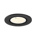 SLV ceiling recessed luminaire NUMINOS® GIMBLE S round, suitable for VDU workstation IP20, black, white, lacquered dimmable