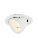 ceiling recessed luminaire NUMINOS® GIMBLE S round, suitable for VDU workstation IP20, white, lacquered dimmable