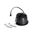 SLV ceiling recessed luminaire NUMINOS® S round, suitable for VDU workstation IP20, black, lacquered dimmable