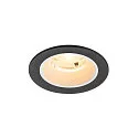 ceiling recessed luminaire NUMINOS® S round, suitable for VDU workstation IP20, black, white, lacquered dimmable