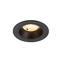 ceiling recessed luminaire NUMINOS® S round, suitable for VDU workstation IP20, black, lacquered dimmable