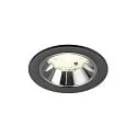 ceiling recessed luminaire NUMINOS® S suitable for VDU workstation IP20, chrome, black dimmable