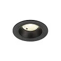 ceiling recessed luminaire NUMINOS® S round, suitable for VDU workstation IP20, black, lacquered dimmable