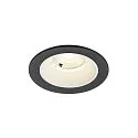 ceiling recessed luminaire NUMINOS® S round, suitable for VDU workstation IP20, black, white, lacquered dimmable